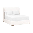 White Upholstered California King Bed | Living Essentials Stewart