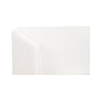White Upholstered Twin Bed | Living Essentials Stewart