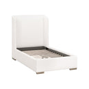 White Upholstered Twin Bed | Living Essentials Stewart