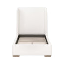 White Upholstered Twin Bed | Living Essentials Stewart