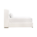 White Upholstered Twin Bed | Living Essentials Stewart