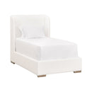 White Upholstered Twin Bed | Living Essentials Stewart