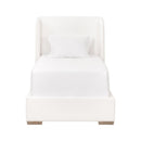 White Upholstered Twin Bed | Living Essentials Stewart