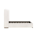 White Upholstered Twin Bed | Living Essentials Stewart