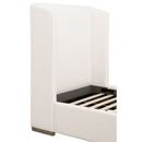 White Upholstered Twin Bed | Living Essentials Stewart
