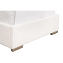 White Upholstered Twin Bed | Living Essentials Stewart