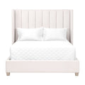 Modern European furniture - Velvet Channeled Queen Bed - www.oroa.com
