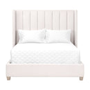 Modern European furniture - Velvet Channeled Queen Bed - www.oroa.com