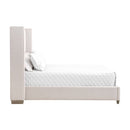 Modern European furniture - Velvet Channeled Queen Bed - www.oroa.com