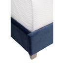 Modern European furniture - Velvet Channeled Queen Bed - www.oroa.com
