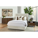 Cream Velvet California King Bed | Living Essentials Chandler