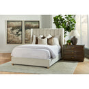 Cream Velvet California King Bed | Living Essentials Chandler