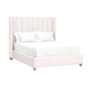 Cream Velvet California King Bed | Living Essentials Chandler
