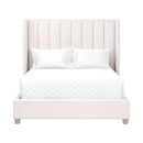 Cream Velvet California King Bed | Living Essentials Chandler