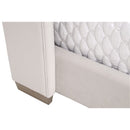 Cream Velvet California King Bed | Living Essentials Chandler