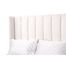 Cream Velvet California King Bed | Living Essentials Chandler
