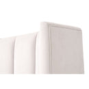 Cream Velvet California King Bed | Living Essentials Chandler