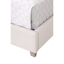 Cream Velvet California King Bed | Living Essentials Chandler