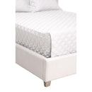 Cream Velvet California King Bed | Living Essentials Chandler