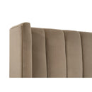 Channeled Velvet King Bed | Living Essentials Chandler