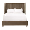 Channeled Velvet King Bed | Living Essentials Chandler
