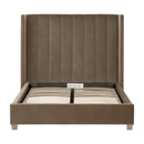 Channeled Velvet King Bed | Living Essentials Chandler