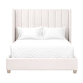 Channeled Velvet King Bed | Living Essentials Chandler