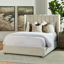 Channeled Velvet King Bed | Living Essentials Chandler
