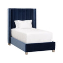 Blue Velvet Twin Bed | Living Essentials Chandler