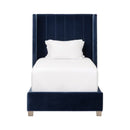 Blue Velvet Twin Bed | Living Essentials Chandler