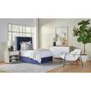Blue Velvet Twin Bed | Living Essentials Chandler