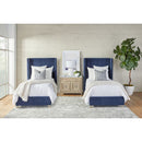 Blue Velvet Twin Bed | Living Essentials Chandler