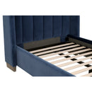 Blue Velvet Twin Bed | Living Essentials Chandler