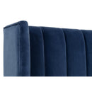 Blue Velvet Twin Bed | Living Essentials Chandler