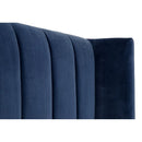 Blue Velvet Twin Bed | Living Essentials Chandler