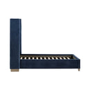 Blue Velvet Twin Bed | Living Essentials Chandler