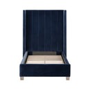 Blue Velvet Twin Bed | Living Essentials Chandler