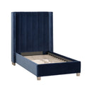 Blue Velvet Twin Bed | Living Essentials Chandler