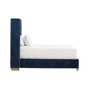 Blue Velvet Twin Bed | Living Essentials Chandler