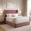 Wing-Shaped Headboard Queen Bed | Living Essentials Balboa