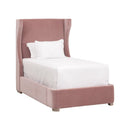 Velvet Winged Twin Bed | Living Essentials Balboa