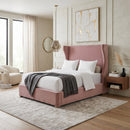 Velvet Winged Twin Bed | Living Essentials Balboa