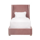 Velvet Winged Twin Bed | Living Essentials Balboa
