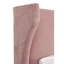 Velvet Winged Twin Bed | Living Essentials Balboa