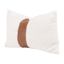 White Boucle Leather Lumbar Pillows (2) | Living Essentials The Split Decision