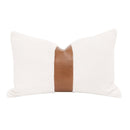 White Boucle Leather Lumbar Pillows (2) | Living Essentials The Split Decision