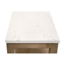 White Quartz Top Console Table | Living Essentials Emerie