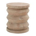 Pine Wood Cylindrical Accent Table | Living Essentials Pier