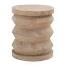 Pine Wood Cylindrical Accent Table | Living Essentials Pier