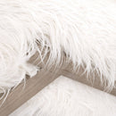 White Fur Ottoman | Living Essentials Tibet